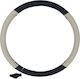 Autoline Car Steering Wheel Cover with Diameter 45cm Leather Beige with Black Stitching