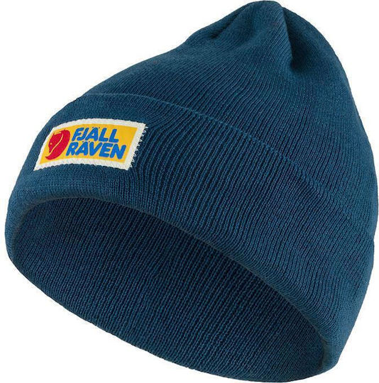 Vardag Beanie Ανδρικός Σκούφος με Rib Πλέξη σε Navy Μπλε χρώμα