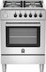 La Germania RI6 4C 61T C X GN Herd 56Es mit Erdgas-Kochfeldern B59.5cm. Inox