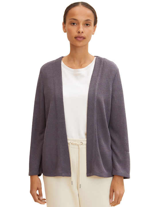 Tom Tailor Women's Knitted Cardigan Evident Anthracite