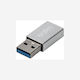 LogiLink Μετατροπέας USB-A male σε USB-C female Ασημί (AU0056)