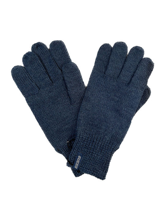 Guess Μπλε Γυναικεία Πλεκτά Γάντια