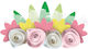 Pferd Floral Party-Haarreif aus Stoff Set 4Stück 9909889