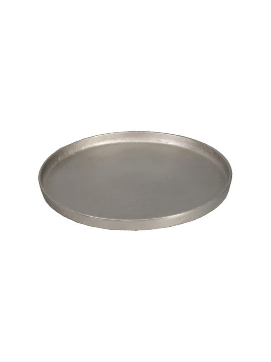 InTheBox Peri Metal Round Serving Tray in Silve...