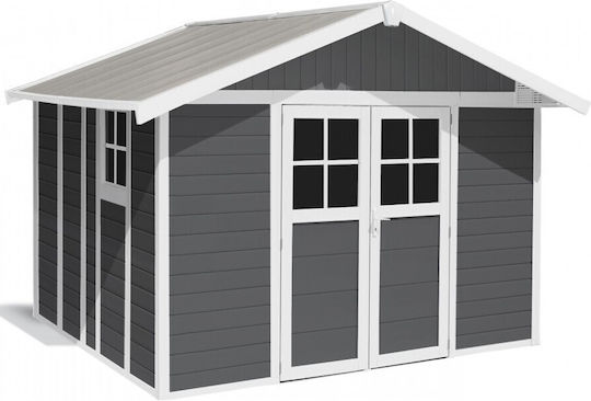 Plastic Garden Shed Grey M3.15xW3.55xH2.5m