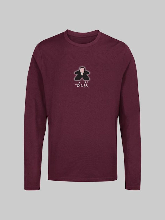 Dali Meeple long sleeve T-Shirt - OXBLOOD