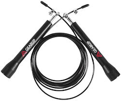 Gearup Adjustable Jump Rope with Ball Bearings Black SR Short Handle 3m