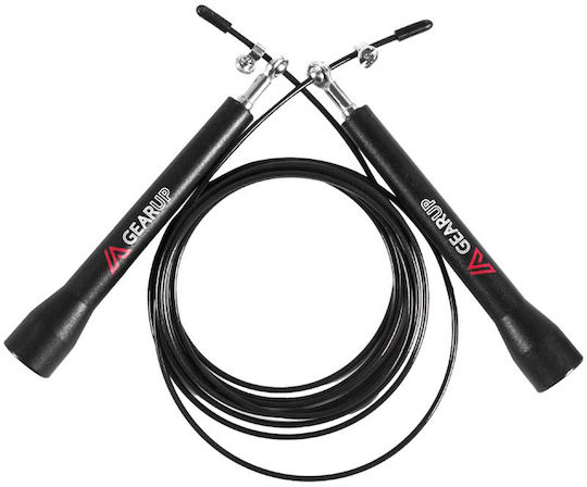 Gearup SR Short Handle Corzi de sărit de Viteză 3m Negru cu Lungime Reglabilă