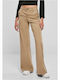 Pantaloni Dama High Rise Largi În Linie Wide Union Bej