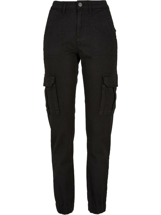Urban Classics Women's Fabric Cargo Trousers Black