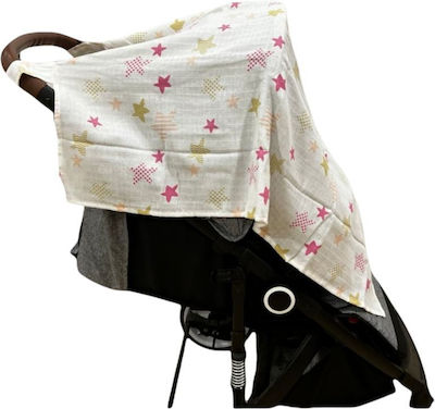 Just Baby Stroller Sunshade Star Pink