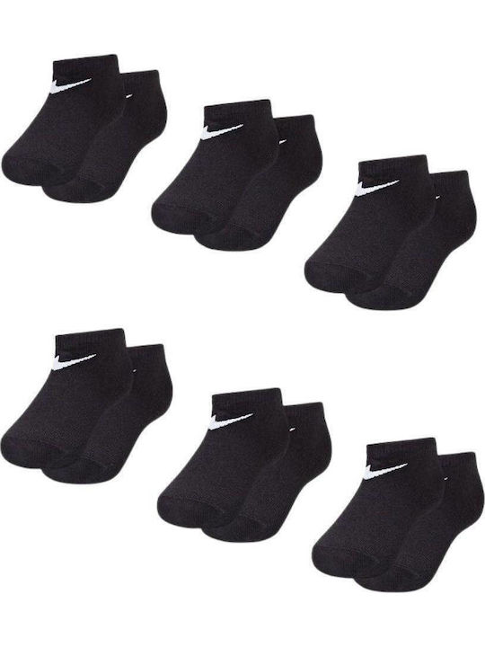 Nike Kids' Ankle Socks Basic Black 6 Pairs