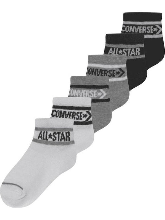 Converse Παιδικά Σοσόνια Γκρι 6 Ζευγάρια