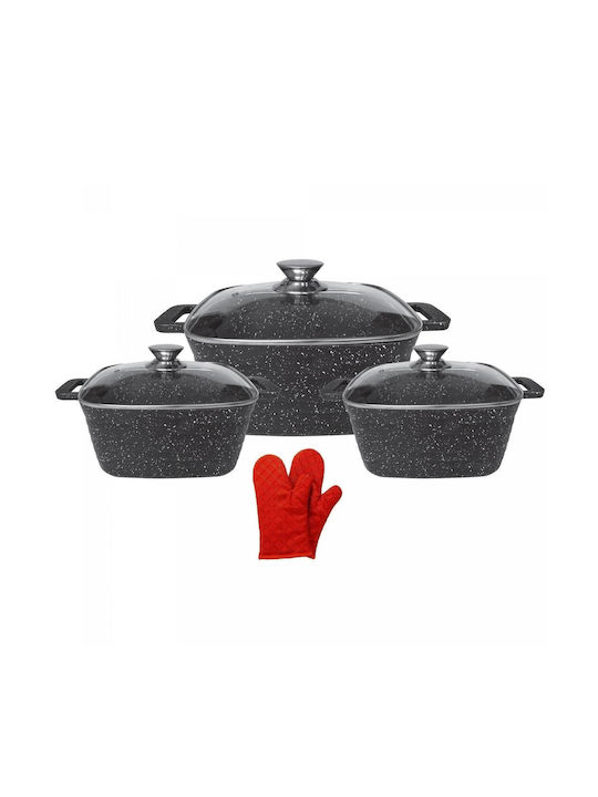 Cheffinger Töpfe Set Black CF-SQC01 6Stück