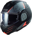 LS2 FF906 Advant Modular Helmet with Sun Visor ECE 22.06 1650gr Codex Matt Black Titanium KR520885