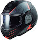 LS2 FF906 Advant Modular Helmet with Sun Visor ECE 22.06 1650gr Codex Matt Black Titanium KR520885