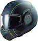 LS2 Advant Matt Titanium Black Motorcycle Helmet Modular ECE 22.06 1650gr with Sunvisor