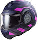 LS2 Advant Matt Blue / Fluo Pink Κράνος Μηχανής Modular ECE 22.06 1650gr με Sunvisor