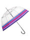 Perletti Regenschirm mit Gehstock Transparent