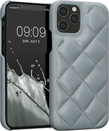 KWmobile Quilted Puffer Back Cover Piele artificială Albastru deschis mat (iPhone 12 / 12 Pro)