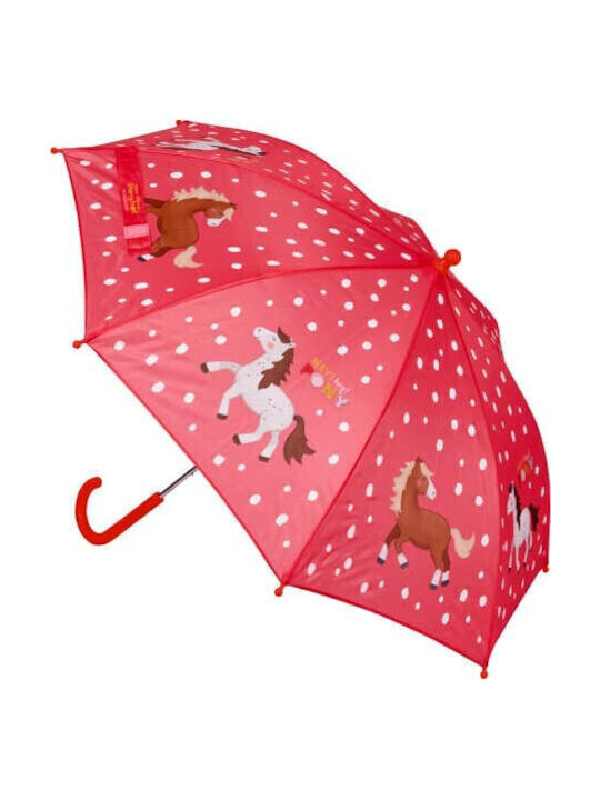 Die Spiegelburg Kinder Regenschirm Gebogener Handgriff Magic Pony Rot