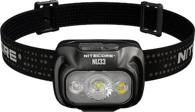 NiteCore Rechargeable Headlamp LED Waterproof IP66 with Maximum Brightness 700lm NU33