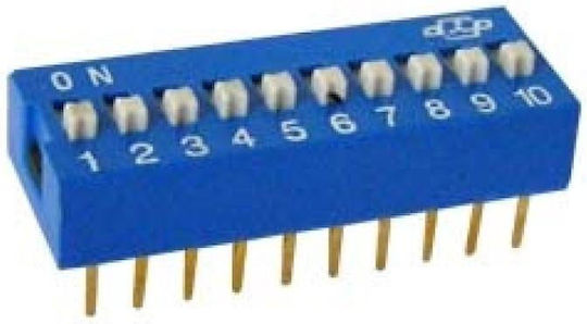 Dip Switch 10P DS-10P JUN 17τμχ 01.083.0004