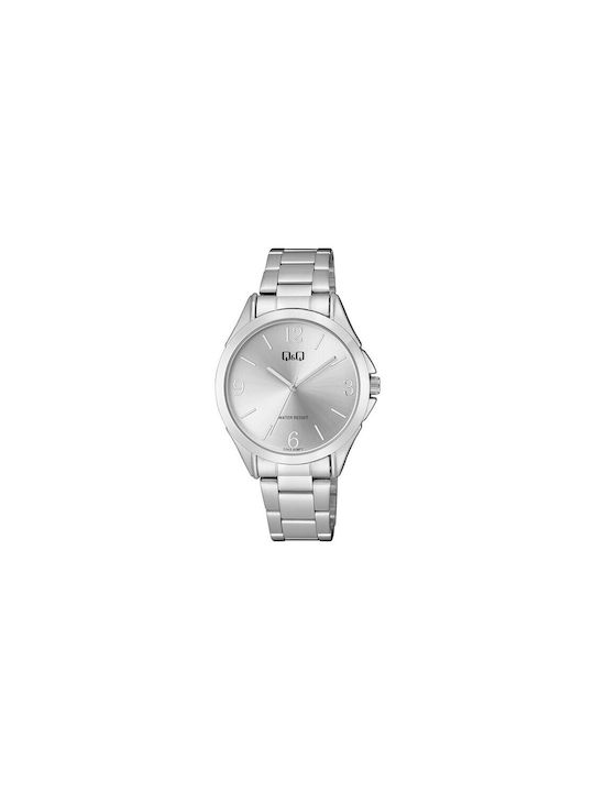 Q&Q Uhr mit Silber Metallarmband