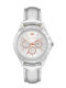 Juicy Couture Γυναικείο Ρολόι 38mm Μπαταρίας με Ασημί Δερμάτινο Λουράκι