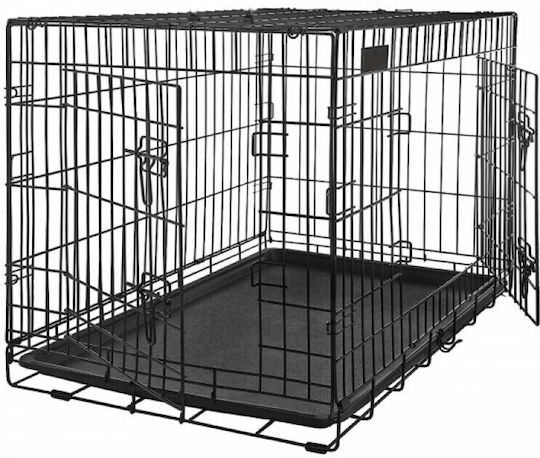 M-Pets Dog Wire Cage for Dog XXLarge with 2 Doors Black 121x74x82cm