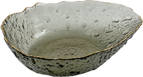 AGC Glass Decorative Platters Set Gray 15x15x4cm 2pcs