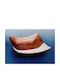 Karvounis Round Ceramic Decorative Platter Brown 25x25cm
