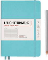 Leuchtturm1917 Ruled Caiet 125 Foi A5 Cu dungi cu Elastic și Suport pentru Stilou Turcoaz 363408