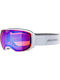 Alpina Big Horn Μάσκα Σκι & Snowboard Ενηλίκων Λευκή με Φακό Καθρέπτη Μωβ