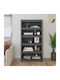 Grey Bookcase 80x35x154cm