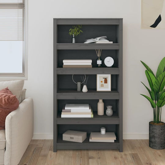 Bibliothek Grau 80x35x154cm