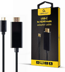 Cablexpert Kabel HDMI-Stecker - USB-C-Stecker 2m Schwarz