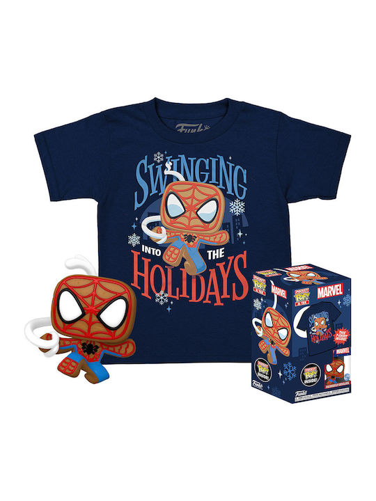 Funko Поп! Tees Spider-Man Имбирен хляб (XL) Джинджифилови сладки (XL) Клатеща се глава Специално издание
