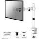 Neomounts Стойка Монитор до 30" с Рамо Бял (NM-D135WHITE)