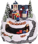 JK Home Decoration Christmas Illuminated Decorative House Battery with Motion 13x13x13cm