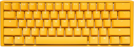 Ducky One 3 Gaming Μηχανικό Πληκτρολόγιο 60% με Cherry MX Red διακόπτες και RGB φωτισμό (Αγγλικό US) Κίτρινο