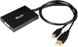 Club3D CAC-1130-A USB-A / mini DisplayPort Мъжки към DVI-I Женски Club3D CAC-1130-A USB-A / mini DisplayPort Мъжки към DVI-I Женски