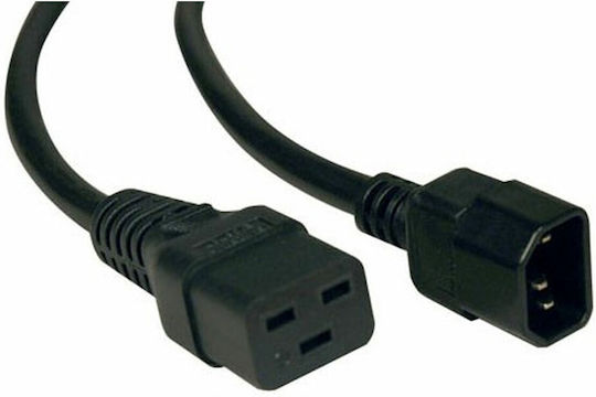 Eaton IEC 16A to 10A for Eaton ATS 16 - Cable 2m Μαύρο 66029