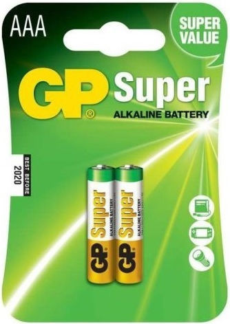 GP Batteries Super Αλκαλικές Μπαταρίες AAA 1.5V 2τμχ