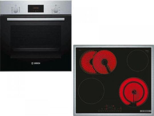 Bosch Φούρνος άνω Πάγκου 66lt με Κεραμικές Εστίες Π59.4εκ. Inox