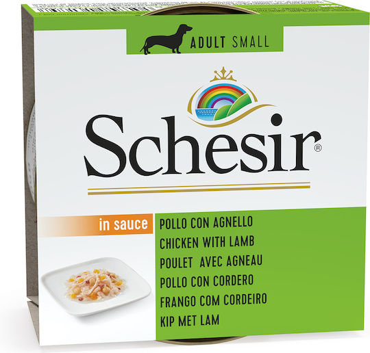 Schesir Dog Wet Food Dogs in Cans with Lamb and Chicken 85gr