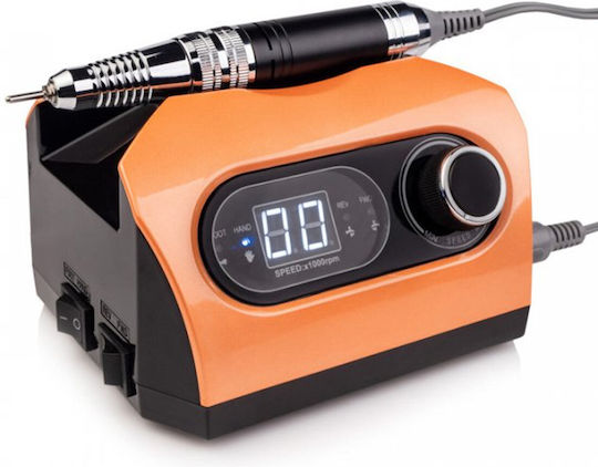 Mixcoco ZS-717 Τροχός Νυχιών Ρεύματος 85W Πορτοκαλί 45000 Στροφών με Πεντάλ