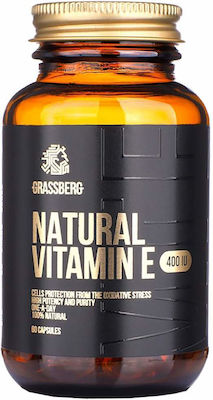 Grassberg Natural Vitamin E Vitamin for Antioxidant 400iu 60 caps