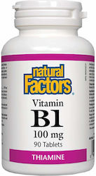 Natural Factors Vitamin B1 Thiamin Vitamină 100mg 90 file