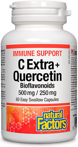 Natural Factors C Extra + Quercetin Витамин за Кожата & Антиоксидантно действие 250мг 60 капси